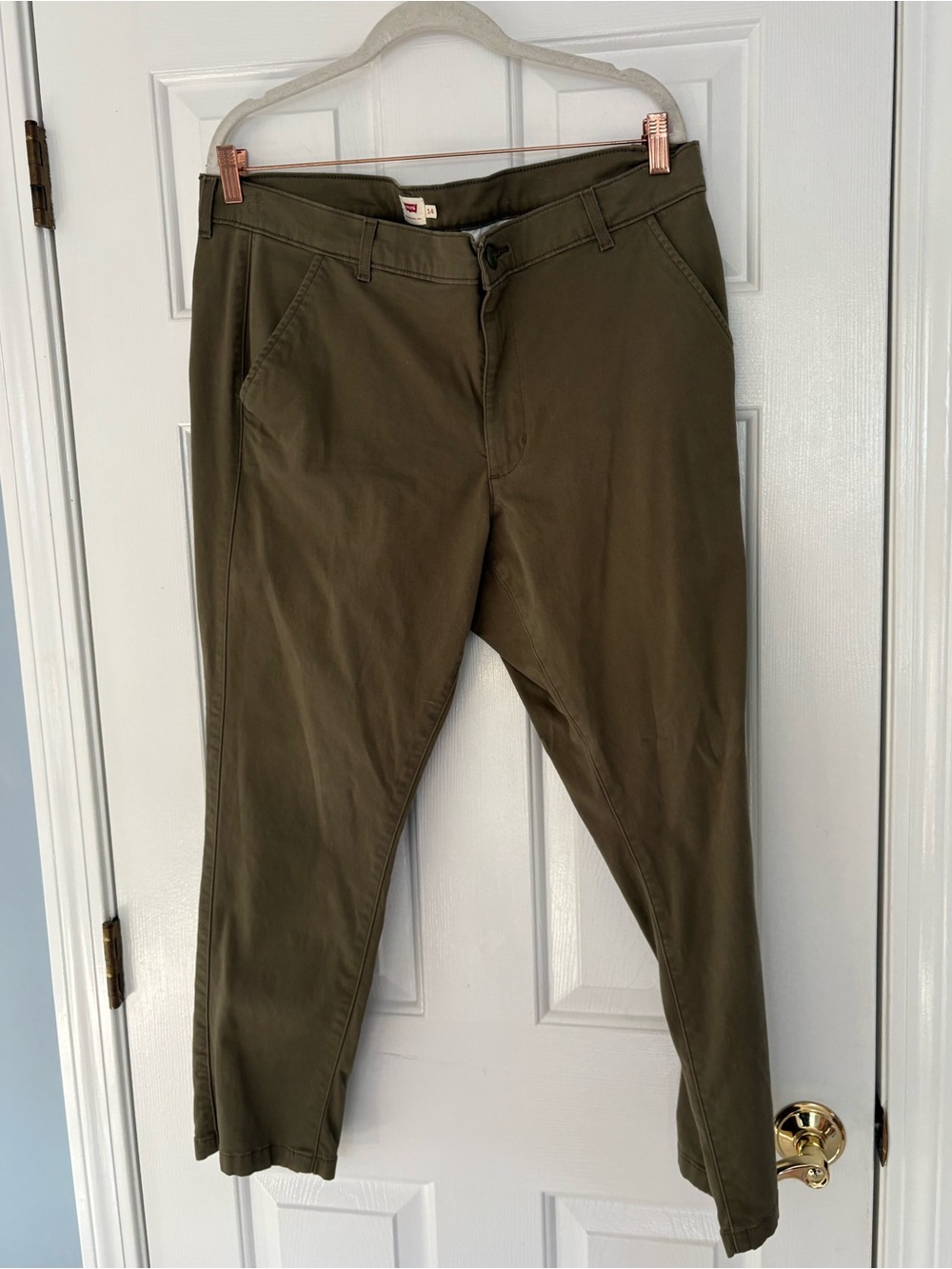 Levi's Olive Green Straight Leg Women's Pants